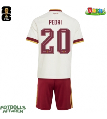 Spanien Pedri Gonzalez #20 Bortaställ Barn VM 2026 Kortärmad (+ Korta byxor)